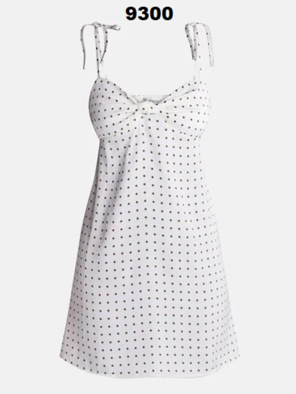 N.W.T No Boundaries Women's White Knot Front Slip Polka-Dot Mini Dress